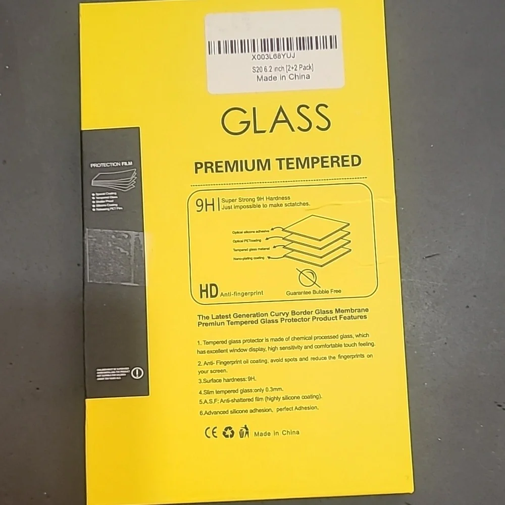 S20 tempered glass